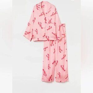 H&M Lobster Print Satin Pajamas